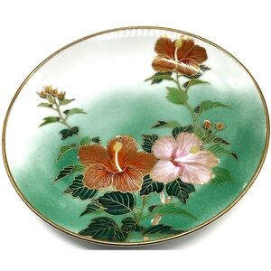 Antique 7.75“ MARKED Kamiyama JAPANESE MEIJI PERIOD Round PLATE Asian Art Gold R